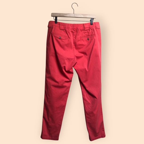VINCE Chino Trouser Pants Cotton Coral Red Pink Casual Designer USA Women’s 10 - Picture 6 of 11